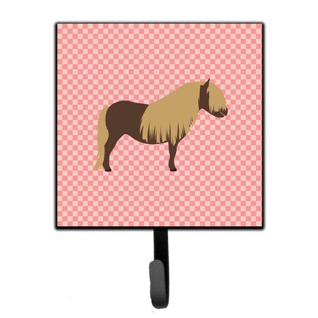 Carolines Treasures Shetland Pony Horse Pink Check Leash or Key Holder BB7914SH4